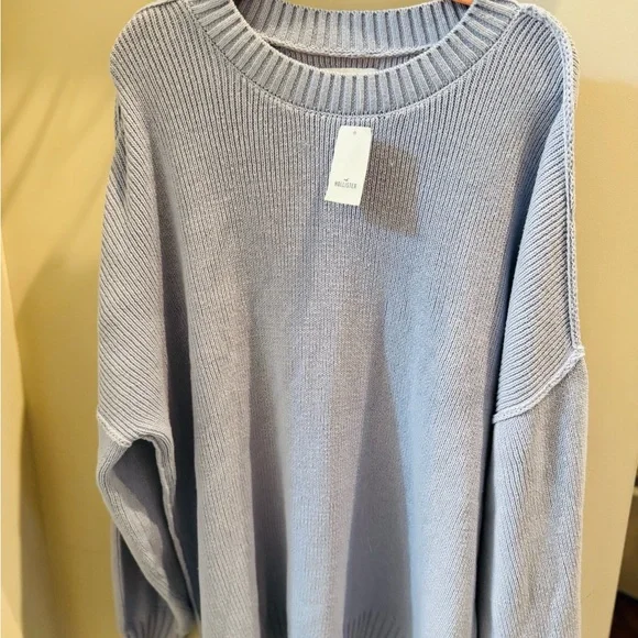 Hollister Co. Women's Dusty Blue Oversized Sweater XL NWT - Picture 6 of 6